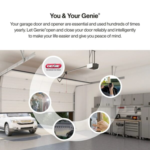 Genie Chain Drive 750 3/4 HPc Garage Door Opener w/Battery Backup – Heavy Duty –