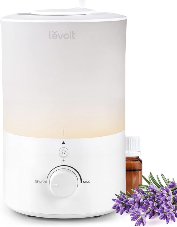 Humidifiers for Bedroom Baby, Sprout Evaporative with Dual Filters for Air & Water, Separate Sensor, Adjustable No Blue Nightlight, Auto Dry, Smart Control & Alexa, Auto Mode, 3.8L Tank for 36H