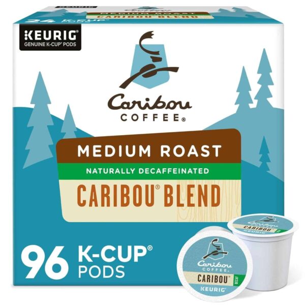 ead8bcf0c65d42a9aaf3055210a23bd1 Caribou Coffee Caribou Blend Decaf, Single-Serve K-Cup Pods, Medium Roast Coffee, 96 Count