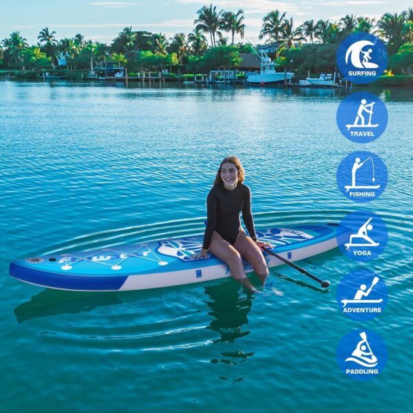 eb49aae9ebf04d18a3e19e7cfee7967d FunWater Inflatable Ultra-Light Stand Up Paddle Board for All Skill Levels with Premium SUP Paddleboard Accessories,Non-Slip Comfort Deck for Youth & Adults