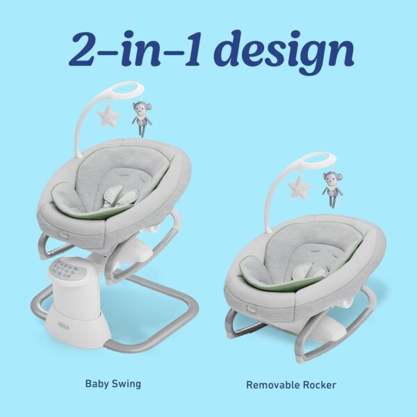 Soothe My Way with Removable Rocker, Madden – Versatile Baby Swing & Portable Rocker
