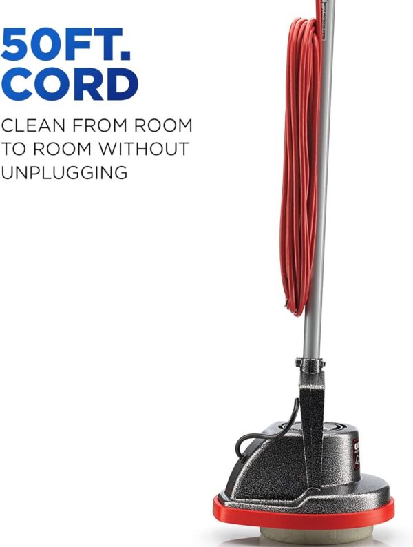Commercial Orbiter Hard Floor Cleaner Machine, Multi-Purpose Floor Cleaning, Random Orbital Drive, Wide Cleaning Path, 50-Foot Long Cord, ORB550MC, Gray/Red-Oreck
