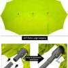 15ft Patio Umbrella with Solar Lights, Large Double Umbrella Outdoor, Rectangle 180”x106” Umbrellas with 156 PCS LED Lights and Crank Handle for Backyard Deck Pool Shade in Black(1.9′′ Pole)
