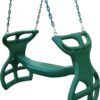 Gorilla Playsets 04-0037-G Dual Ride Glider Back-to-Back Tandem Swing, Green, Green Plastic Coated Chains, Multi-Child Swing