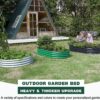 2Pcs Galvanized Raised Garden Bed Kit, 10×4×1ft Galvanized Planter Raised Garden Boxes Outdoor, Oval Large Metal Raised Garden Beds for Vegetables............
