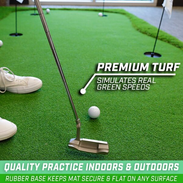 GoSports 12’x5′ Golf Putting Green for Indoor & Outdoor Putting Practice