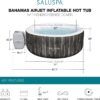 Bestway SaluSpa Fiji AirJet Large Round 2 to 4 Person Inflatable Hot Tub Portable Outdoor Spa with 120 AirJets and EnergySense Cover, Grey