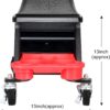 AgiiMan Mechanic Stool – Detailing Garage Rolling Stool with Wheels, Automotive Roller Creeper Seat Chair Repair Tools Tray, 2 Tool Storage Drawers Under Seat, 300 Lbs Capacity