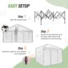 EAGLE PEAK 6×4 Portable Walk-in Greenhouse, Pop-up Indoor Outdoor Garden Green House, Zippered Door and Windows, PE Cover, White