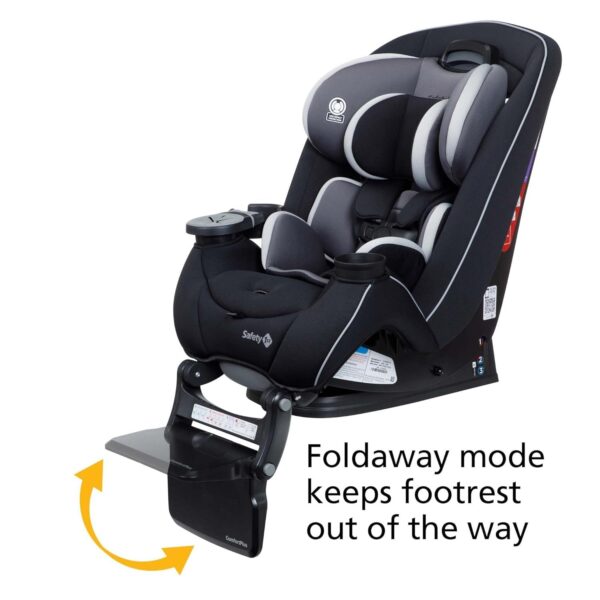 Grow and Go All-in-One Slim Convertible Car Seat, Rear Facing, 5-40 lbs, Forward Facing (30–65 lbs), High Back Booster Seat 40-100 pounds, Aqua Pop