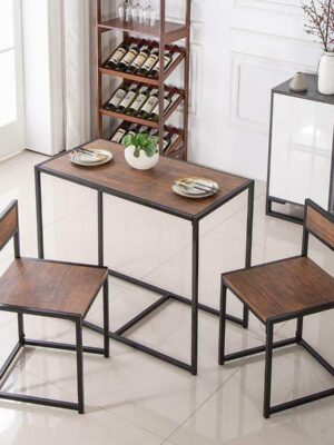 Dining Table With Two Dining Chairs Set
