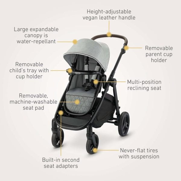 ed216099ca0f46d090309e83d9367673 Graco Premier Modes Nest2Grow 4-in-1 Stroller, Midtown Collection Midtown