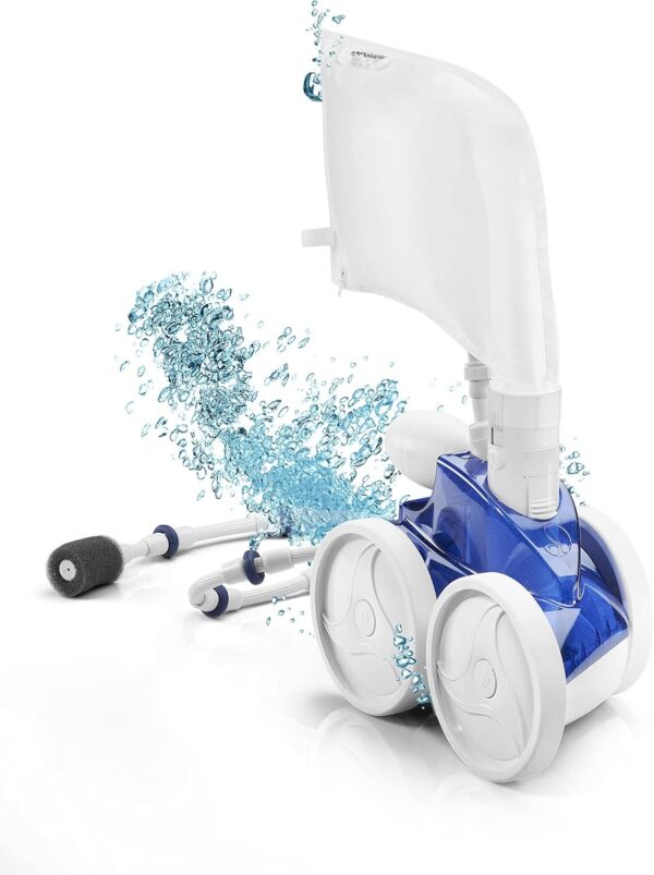 ed24191a28164d8abffdfd1e970add64 Vac-Sweep 380 Pressure Inground Pool Cleaner, Triple Jet Powered, 31ft of Hose with a Single Chamber Debris Bag
