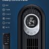 106cm Tower Fan with Remote. Floor Fan Oscillating 90 Powerful Fan 6 Speeds. Quiet Bladeless Cooling Fan