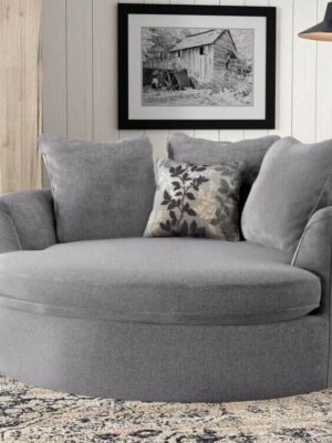 61” Wide Barrel Chair