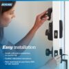 Encode Plus Smart Wi-Fi Lock for Front Door, Keyless Entry Deadbolt, Unlock with Apple Watch, Built-in WiFi and App Control, Easy Install, Alexa & Apple HomeKit Compatible, Matte Black
