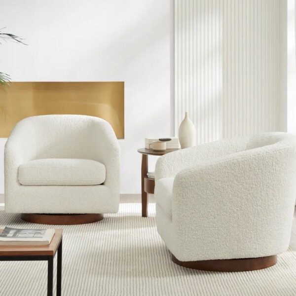 ede74bf07e6f4ce0830b5166f3915ad4 Upholstered Swivel Barrel Chair