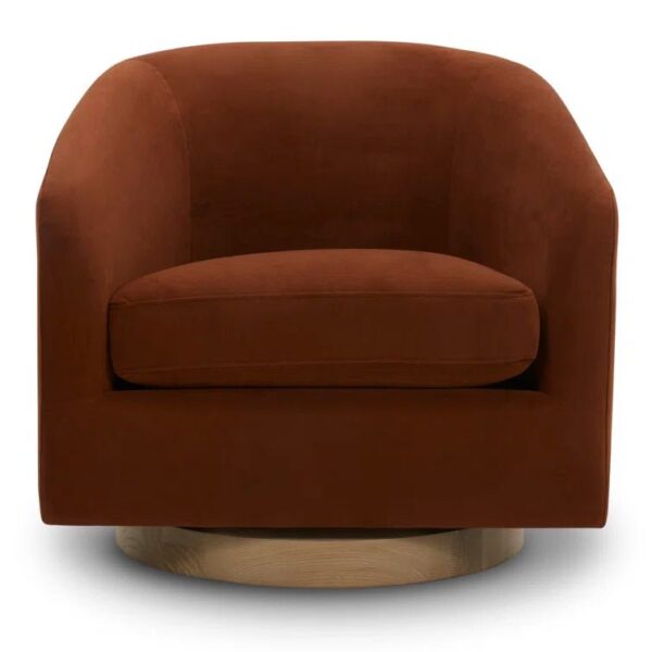 edec1d3c91434fc486df330abeb03784 Upholstered Swivel Barrel Chair