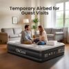OhGeni Queen Air Mattress with Built in Pump, 18 Raised Comfort Inflatable Mattress, Quiet Surface Portable Blow Up Mattress, Air Bed for Home and Guest, Colchone Inflable, 650 lbs Max
