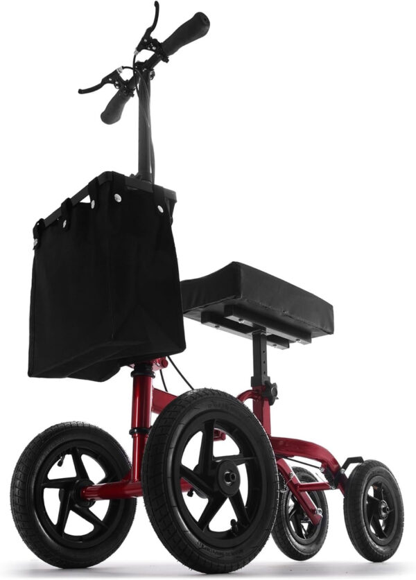 ee67d5186bcb4506a4720b0c199c0665 Knee Scooter for Foot Surgery, Leg Walker for Broken Foot Ankle Injuries, Dual Braking System Lightweight & Foldable Rolling Crutch Alternative (Red)