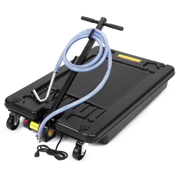 ee8a3cbe787546d99f414ca9c990fe37 17 Gal Electric Oil Drain with 110V Pump & 8 Ft Hose,Low Profile & T Folding Handle Oil Drain Cart for Truck Cars SUVs