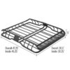 Apex ER-08208S 150 lbs. Steel Roof Cargo Basket with Wind Fairing
