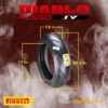 Pirelli Diablo Rosso IV Motorcycle Tires Set – Front 110/70ZR17 & Rear 190/55ZR17 with Bonus Keychain