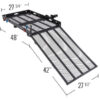 SILVER SPRING SC400-V2 500 lbs. Capacity Hitch-Mounted Folding Steel Wheelchair or Scooter Carrier with 42 in. L Ramp
