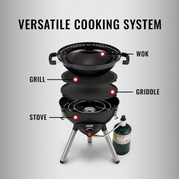 Coleman 4-in-1 Portable Propane Camping Stove with 1 Burner – Versatile Cooking Solution for Outdoors