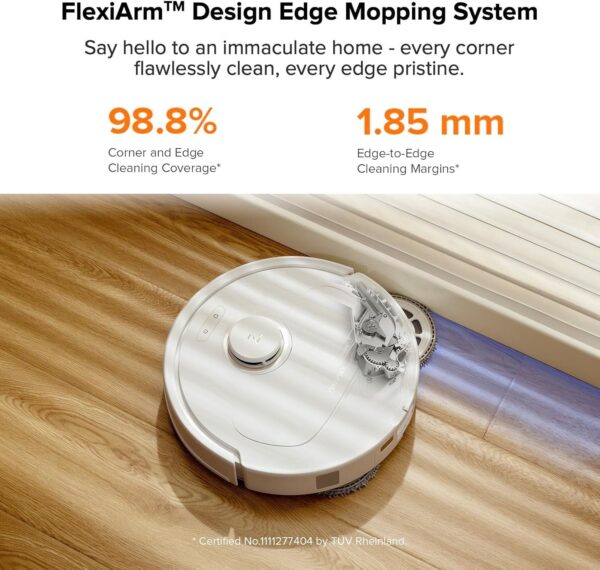 ef601b4c7b114ba5bfd1ecf7e12b9454 Qrevo Pro Robot Vacuum and Mop with FlexiArm Design Edge Mopping, Dynamic Hot Water Mop Washing and Auto Mop Drying, Intelligent Dirt Detection, 7,000 Pa Suction, Ideal for Carpets