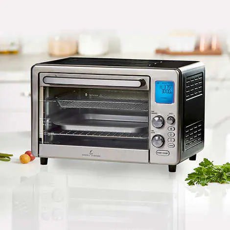 ef68f7f312e74a5481ef2893d4f0a6fd Emeril Lagasse Power Air Fryer 360XL Convection Ovens Replaces a Hot Air Fryer Oven, Toaster Oven, Rotisserie, Bake, Broil, Slow Cook, Pizza, Dehydrator More. Emeril Cookbook. Stainless Steel. (MAX 15.6” 19.7” x 13”)
