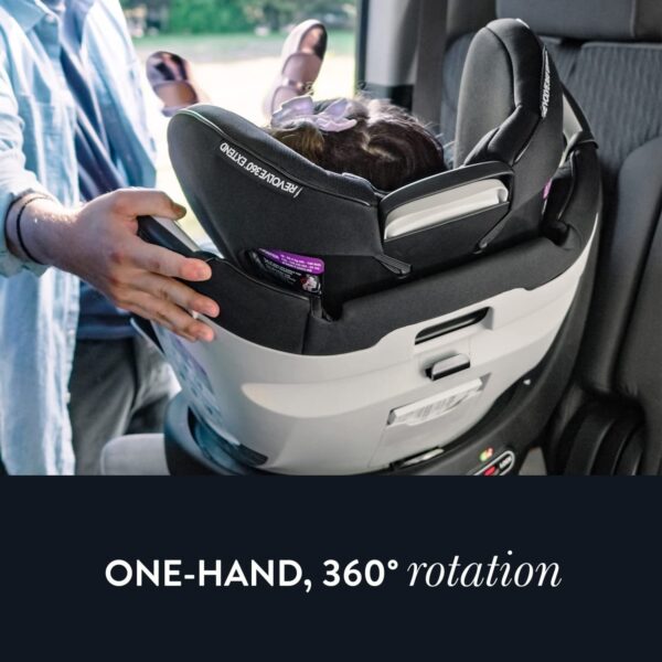 Revolve360 Extend Convertible Car Seat with 360 Degree Rotation, Extended Rear-Facing, Forward-Facing, Booster Mode, and Secure Latch Install, Revere Gray