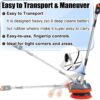 Commercial Floor Scrubber Machine with Brushes and Pads, Heavy Duty Floor Buffer Polisher and Cleaner- Deep Cleaning Tile and Grout, Hardwood Floors and Carpets without Getting on Hands and Knees