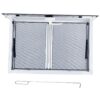Concession Window 36W x 36H Aluminum Alloy Food Truck Service Window with Sliding Screens & Awning Door, Hydraulic Lift, Locking Mechanism, Versatile for Catering