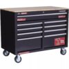 46 in W x 24 in D 9Drawer Gloss Black Deep Tool Chest Mobile Workbench