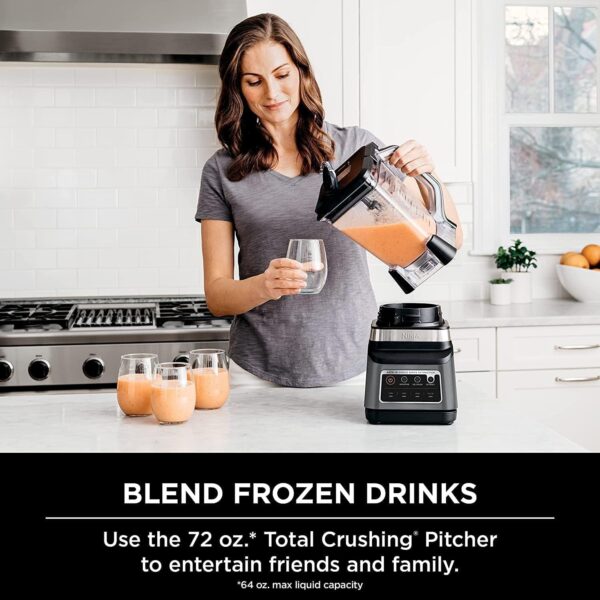 BN801 Professional Plus Kitchen System, 1400 WP, 5 Functions for Smoothies, Chopping, Dough & More with Auto IQ, 72-oz.* Blender Pitcher, 64-oz. Processor Bowl, (2) 24-oz. To-Go Cups, Grey