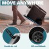 12 Volt Refrigerator, 53QT(50L) Electric Cooler, Portable Freezer 12V/24V DC 110-240V AC, 12V Fridge -4°F~68°F, 12V Cooler with Wheels & 2 Baskets for Travel, Truck, Boat, Camping