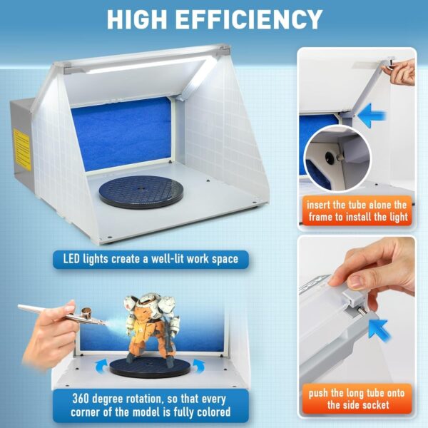 f00a457c17ff4fd1b15891d78e5b3af5 Autolock Spray Booth Kit with LED Lights & Filter System for Models, Crafts & More