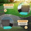Patio Furniture Set 4 Pieces Outdoor Rattan Chair Wicker Sofa Garden Conversation Bistro Sets for Yard (Brown)