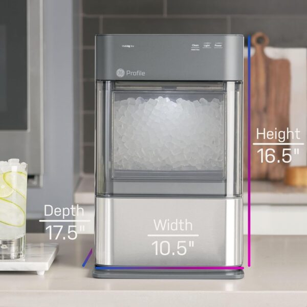 GE Profile Opal 2.0, pellet ice maker with WiFi and smart connectivity, chewable and breakable countertop ice maker, 38 pounds 24 hours