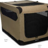 Amazon Basics Folding Soft Crate for Cat, Dog, Rabbit, Portable and Collapsible, 36 Inch, Tan, L 36′′ x 24′′ x 24′′