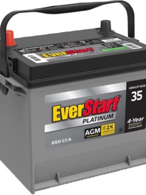 EverStart Platinum AGM Automotive Battery, Group Size 35 12 Volt, 650 CCA