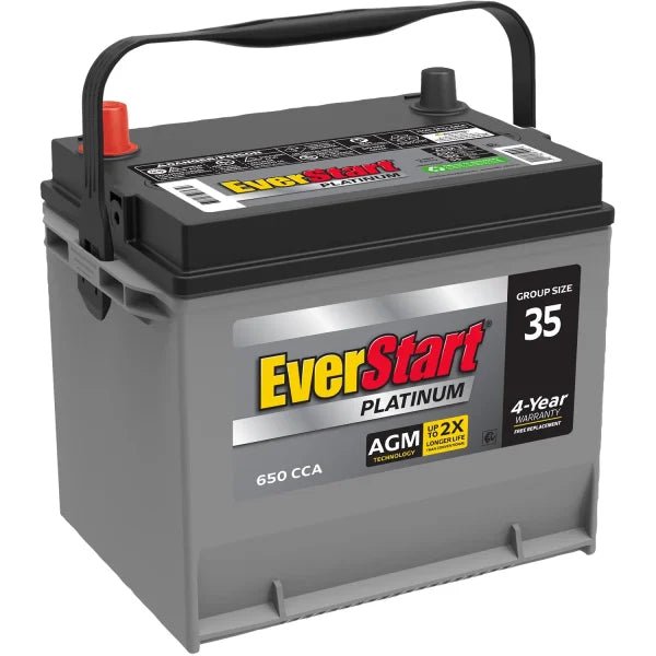 f0caceee69244d76922fd46d6784d379 EverStart Platinum AGM Automotive Battery, Group Size 35 12 Volt, 650 CCA