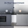 Commercial Under Counter Ice Maker Machine, 80Lbs/Day with 24lbs Ice Storage, Built-in Drain Pump/Automatic Cleaning/Timing Setting/Smart LCD Panel, Ideal for Both Home and Commercial Use