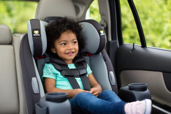 Grow and Go All-in-One Slim Convertible Car Seat, Rear Facing, 5-40 lbs, Forward Facing (30–65 lbs), High Back Booster Seat 40-100 pounds, Aqua Pop