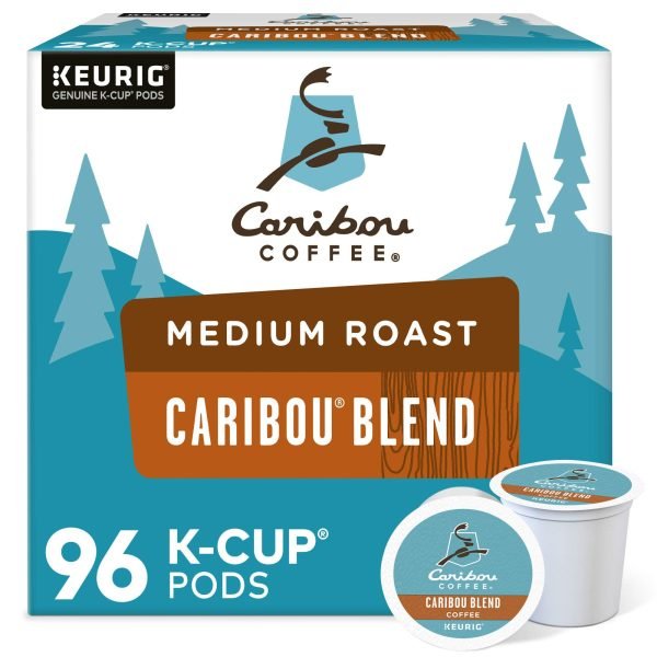 f16ce87621d247cc828860180008d646 Caribou Coffee Caribou Blend, Single-Serve K-Cup Pods, Medium Roast Coffee, 24 Count (Pack of 4)