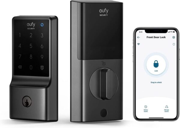 f1d0c292eeba44f18f0323bb7bd43014 eufy Security Smart Lock C210, 5-in-1 Keyless Entry Door Lock, Built-in WiFi Deadbolt