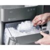 Countertop Nugget Ice Maker | Ice Machine with WiFi Connectivity | Smart Home Kitchen Essentials | Black Stainless
