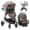 Pivot Modular Travel System with LiteMax Infant Car Seat with Anti-Rebound Bar (Desert Tan)