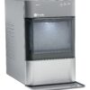 Countertop Nugget Ice Maker | Ice Machine with WiFi Connectivity | Smart Home Kitchen Essentials | Black Stainless